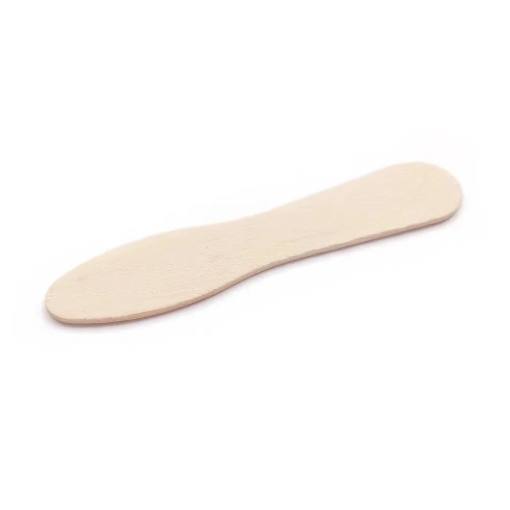 Low MOQ birch wood ice cream stick/spoon wooden popsicle sticks waxing spatulas with brand logo