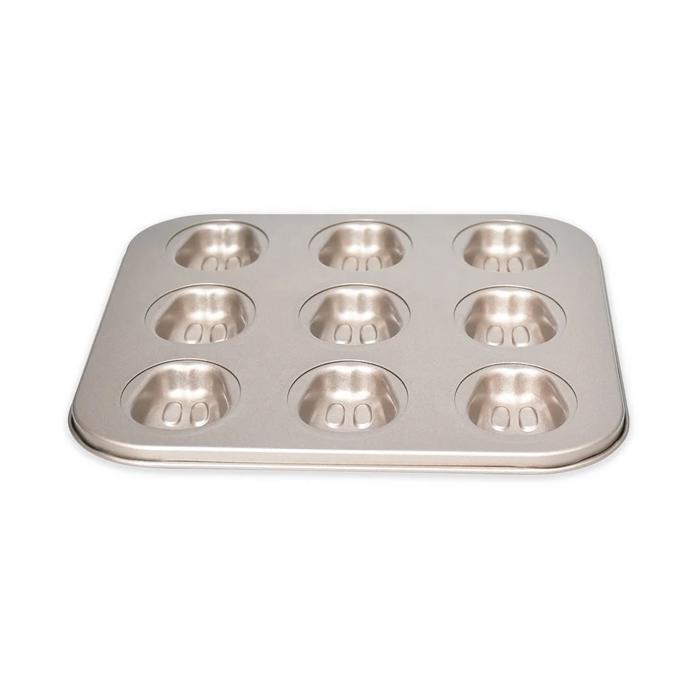 9 Cavity Carbon steel rabbit Shape Baking Pans Sheet Muffin Cake