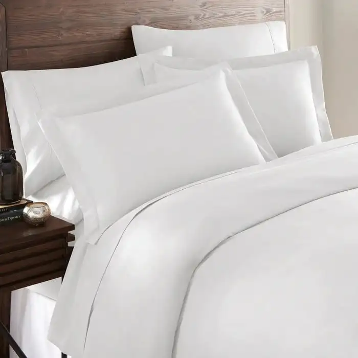 Элия 100% египетского хлопка Dekbedovertrek 300TC Colchas с подвязками двуспальная кровать «Квин-сайз» цвет-белый все размеры гостиничного постельного белья