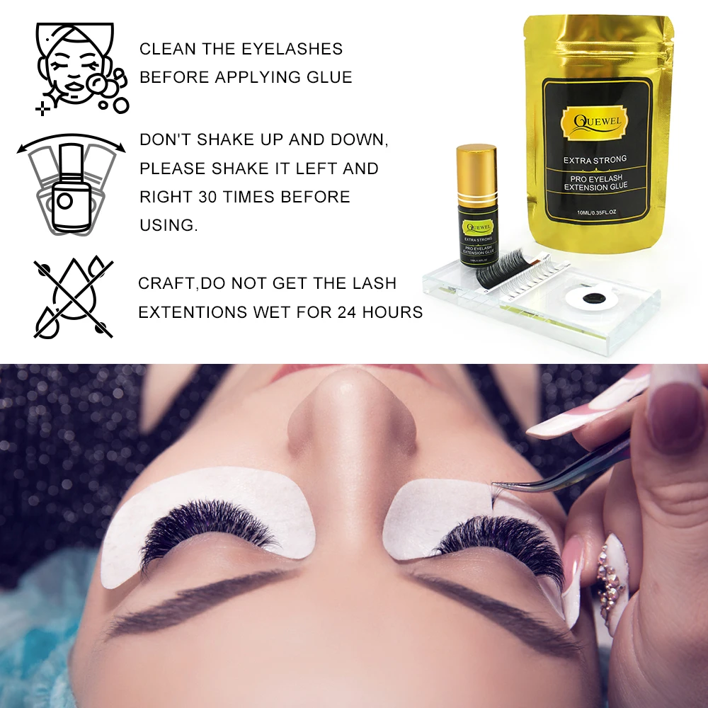 Individual Lash Extension Glue Lasting 1-2s Drying Time Eyelash Glue Private Label Custom Permanent Eyelash Glue