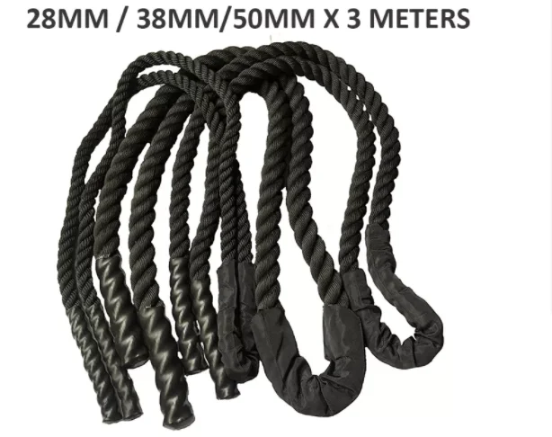 Fitness Heavy Rope Gym Power Training Battle Rope 25mm38mm50mm High Strength Durable Polyester  Comfortable Grip Linen Rope
