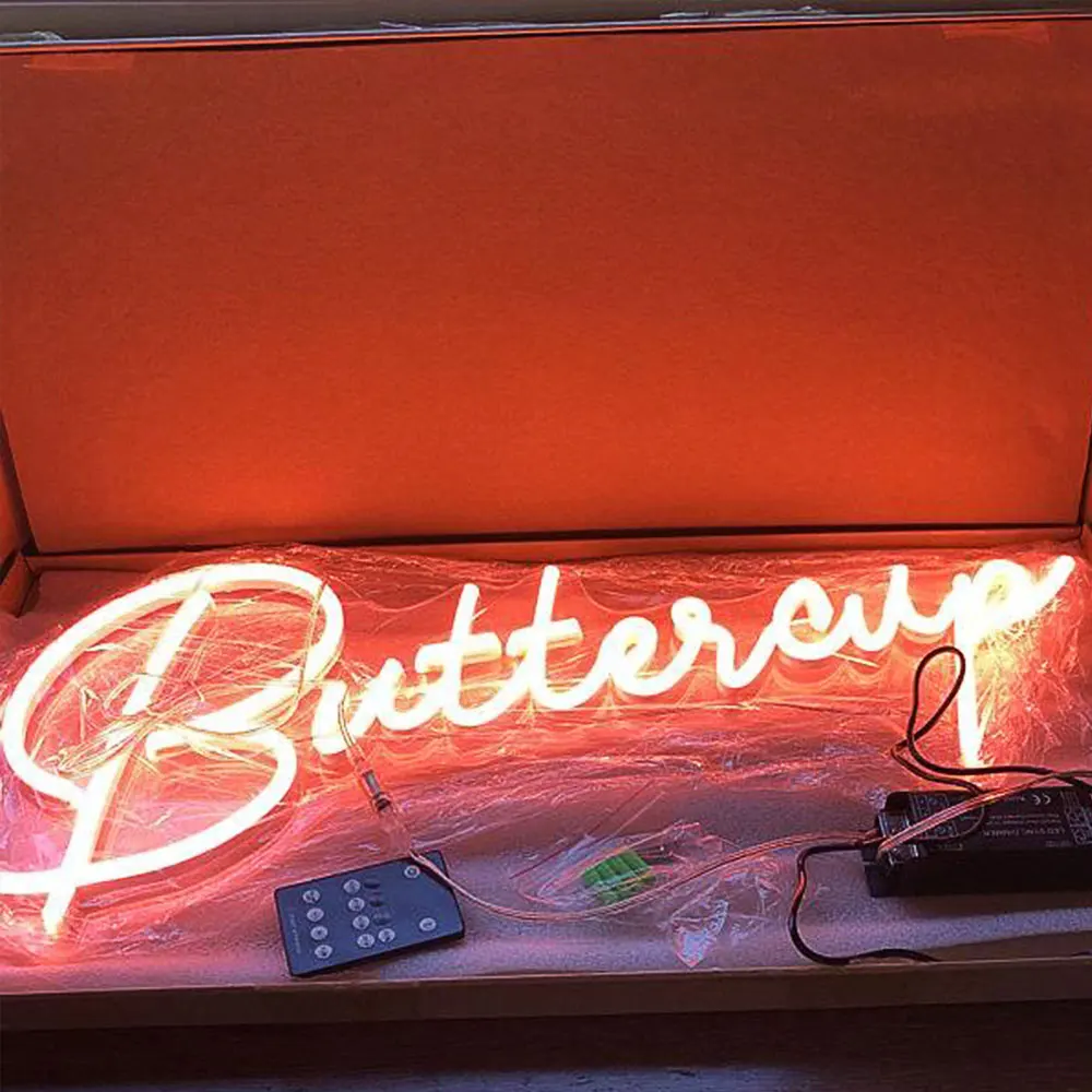 Liyu Dropshipping NO MOQ Led Neon Letter Custom Acrylic Good Vibes Neon Sign Light for Home Room Decoration