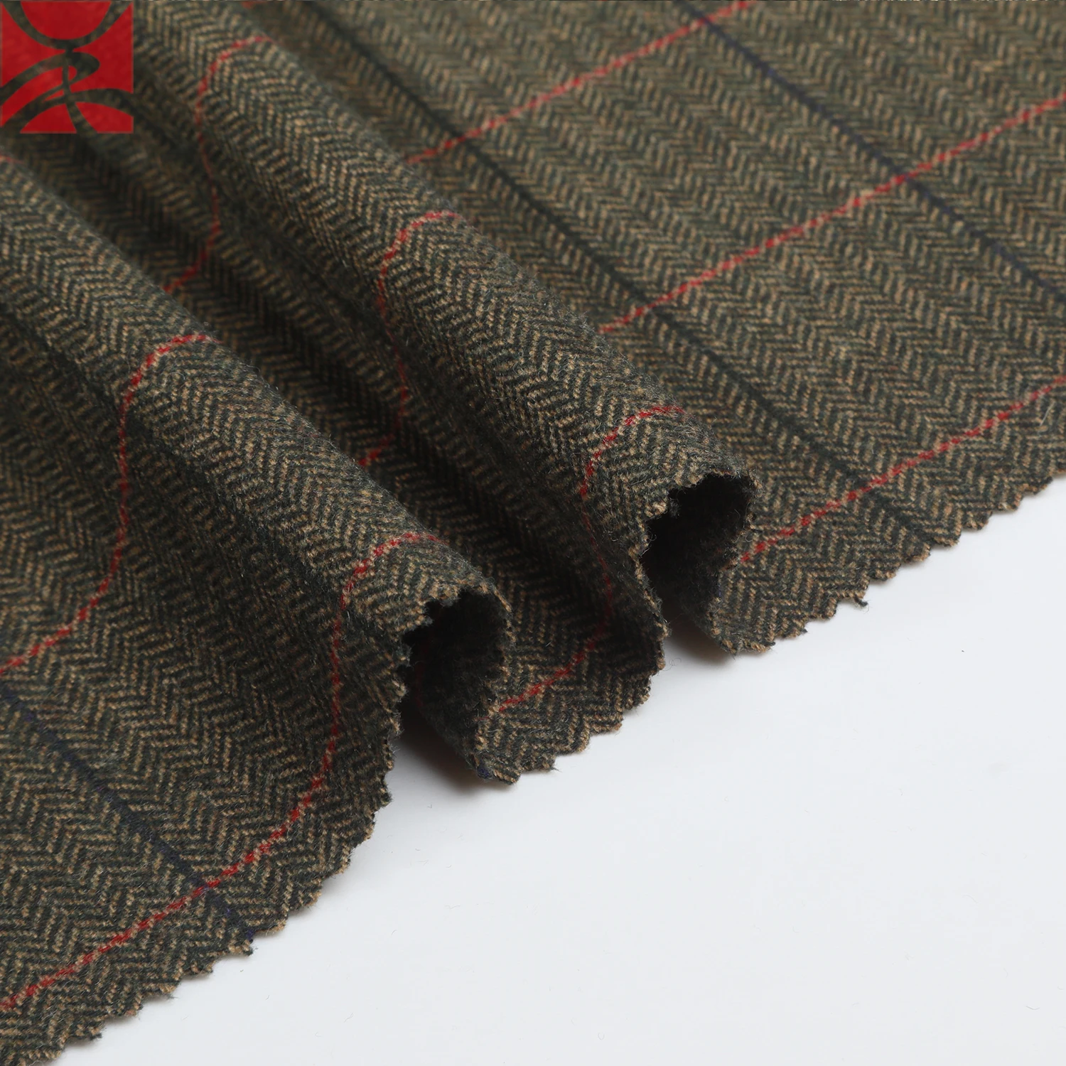 
Best selected tweed plaid twill herringbone woven woolen wool manufacturer yarn dyed fabric for overcoat suit blazer cloth 