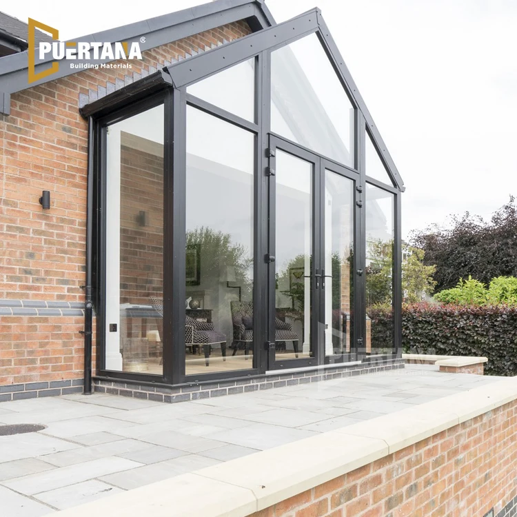 Стеклянная кабина с порошковым покрытием, сборная садовая комната, дом, алюминиевые стеклянные Кабины для внутреннего дворика