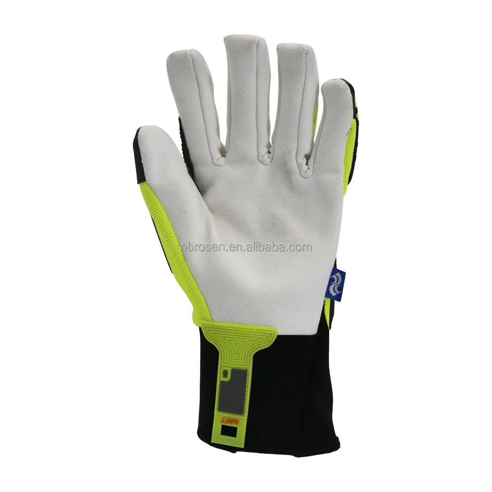 TPR Silicone Knuckle Protection Oilfield Heavy Duty Hand Impact Puncture Long Cut Resistant Oil Gas Offshore Industry Gloves