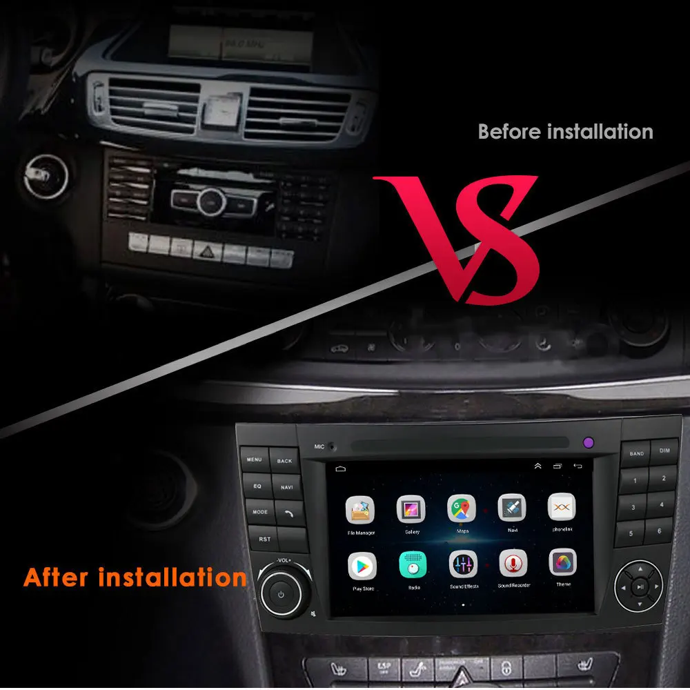 2 din Android 11 Car Radio For Mercedes Benz E-class W211 E200 E220 E300 E350 E240 E280CLSCLASS W219 Multimedia GPS Navigation