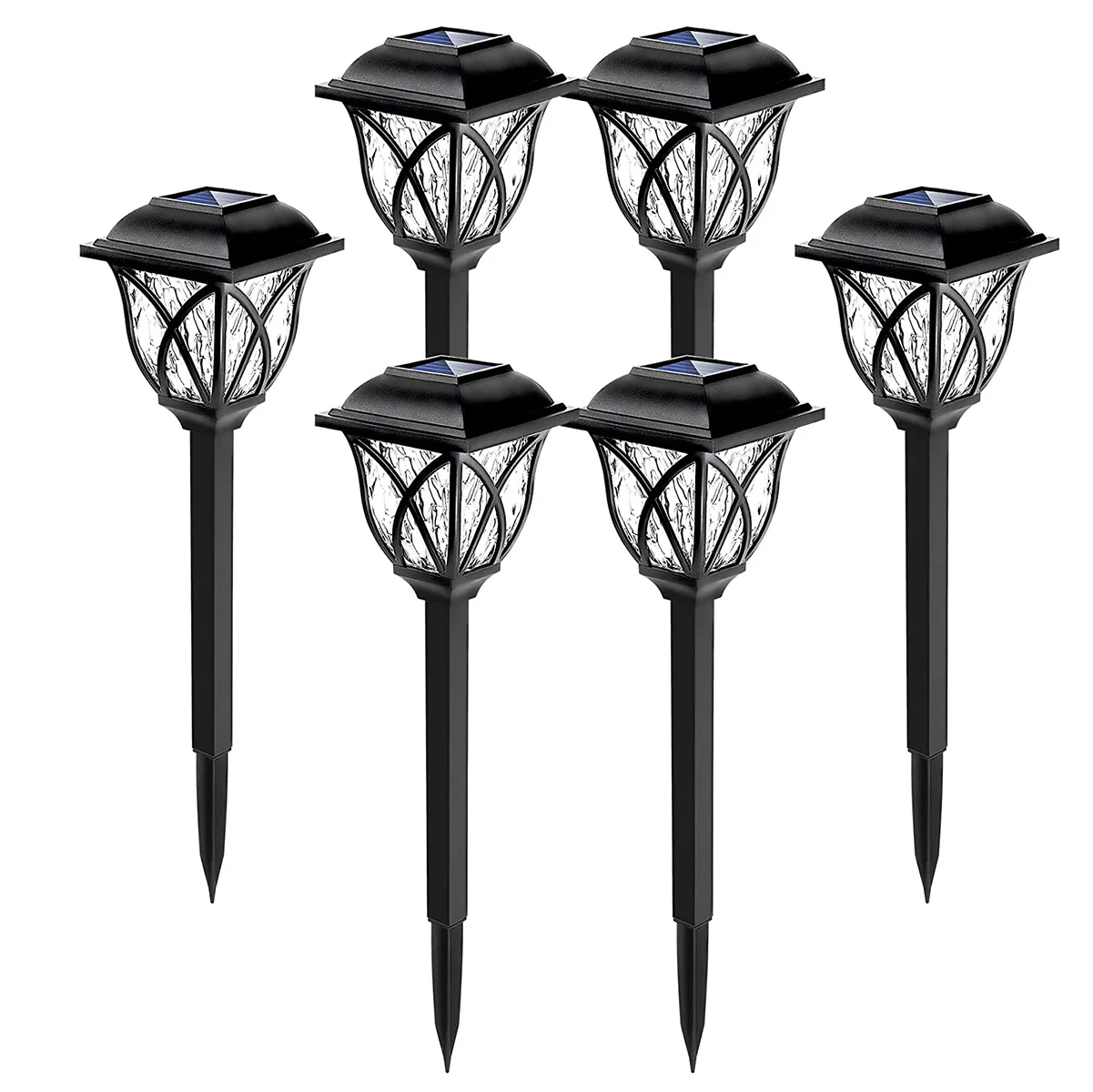 6 Pack LED Solar Landscape Lights Waterproof Solar Powered Pathway Lights