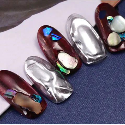 12 Colors Shell Slices Nail Rhinestones Nail Decoration