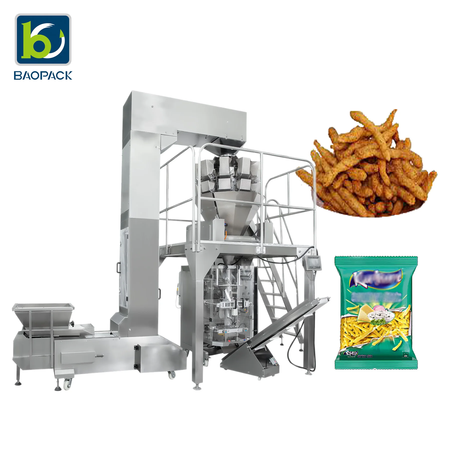 Automatic french fries packing machine small size chips packing machine