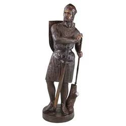 Cheap price casting life size antique bronze warrior statue for yard decoration