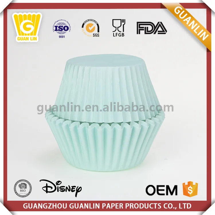 Modern Style Eco-Friendly Colorful 40-60gsm Greaseproof Paper Cup Cake Wrappers