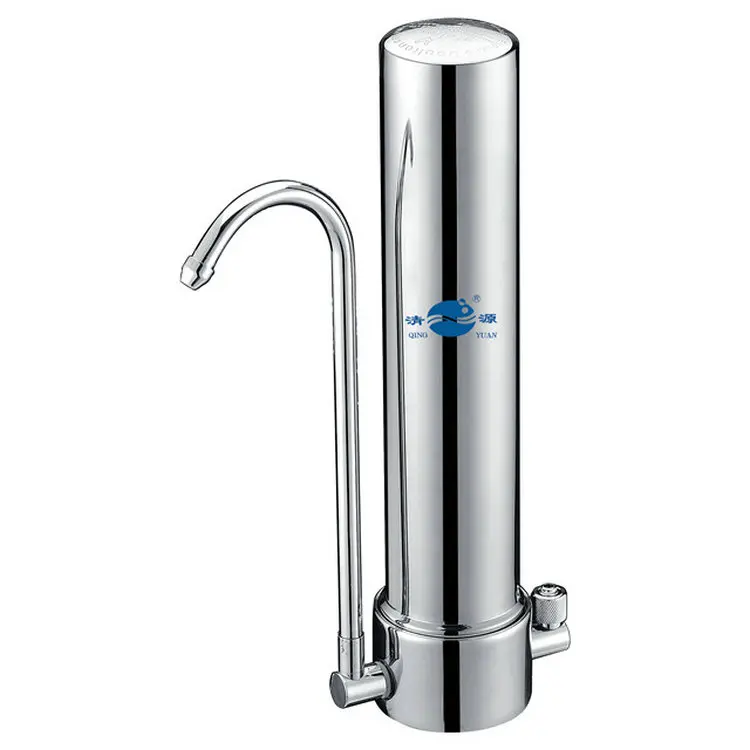 QING YUAN QY-10F Filtered Manufacture Stainless Steel Countertop Ceramic Water Filter Housing Faucet Water Filter System Kitchen