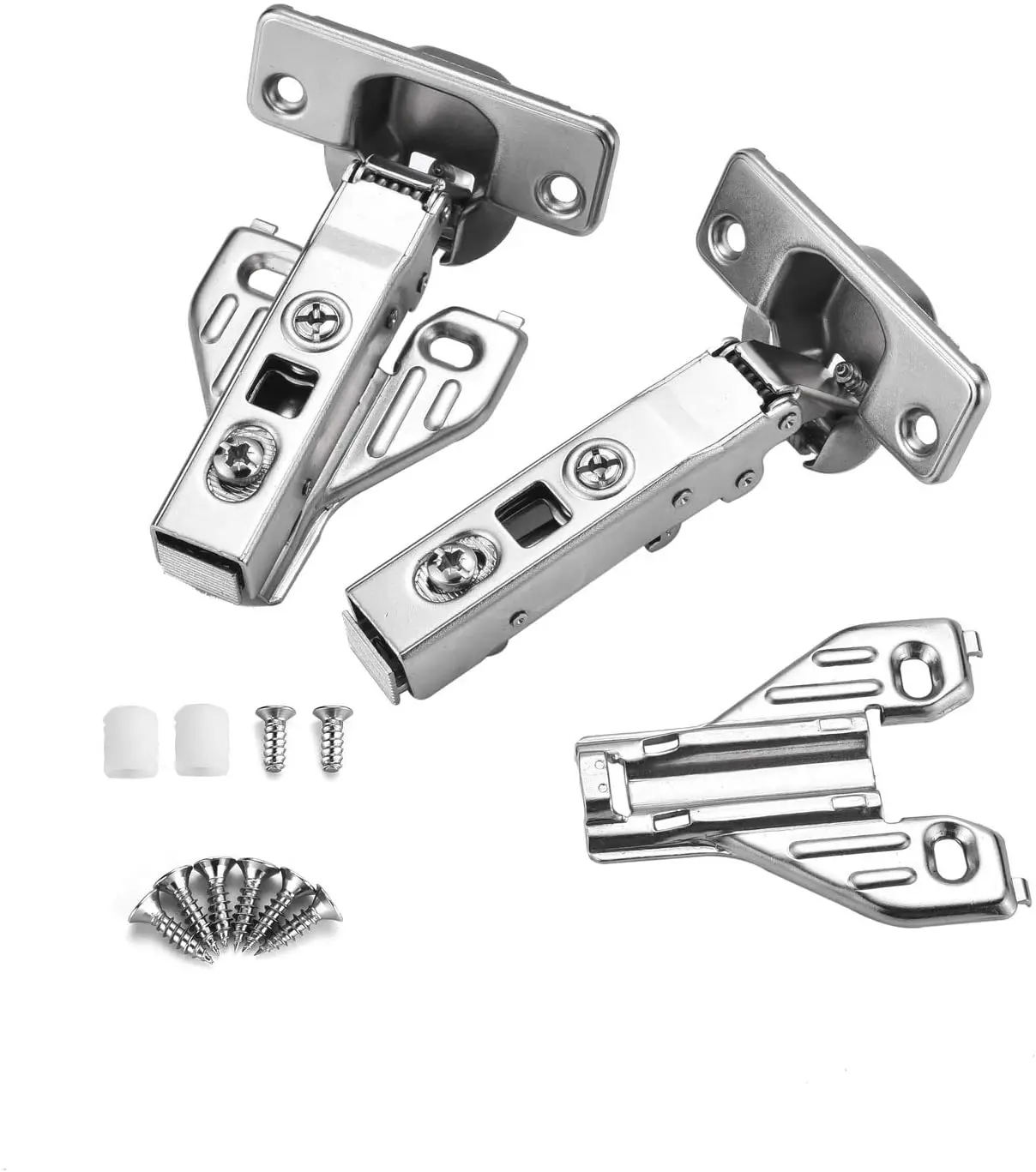 BOKE hot sales top quality full overlay clip on soft closing cabinet hinge with butterfly plate