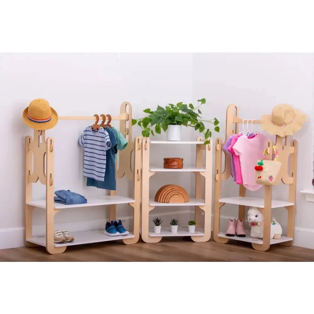 202408 Customization Montessori Children Bookshelf Multi Functional Floor Standing Book Storage Rack Wood Kid Cabinets