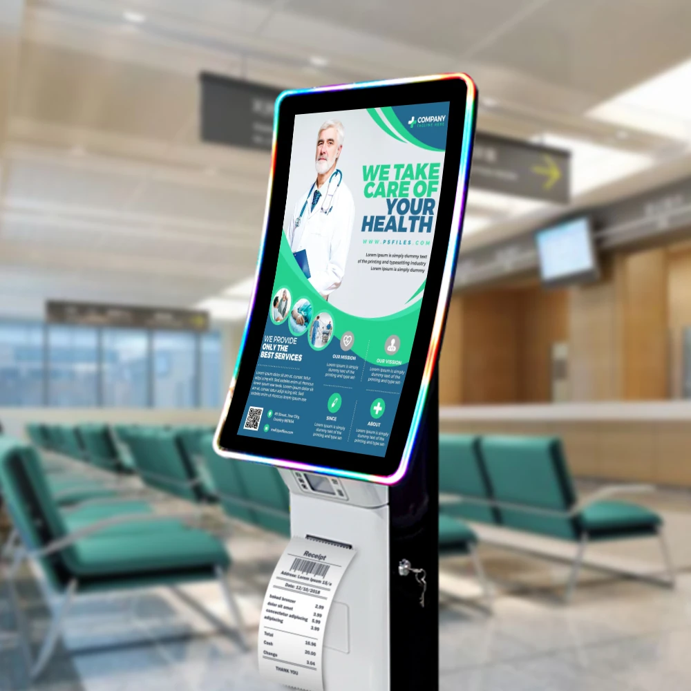 Cashless Credit Card Payment Self Check Out Machine Supermarket Cash Payment Kiosk Printer Car Wash Parking Self Service Kiosk