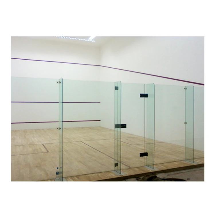China supplier 10mm 12mm safety tempered toughened glass squash padel court glass with heavy duty fitting (1600320232983)