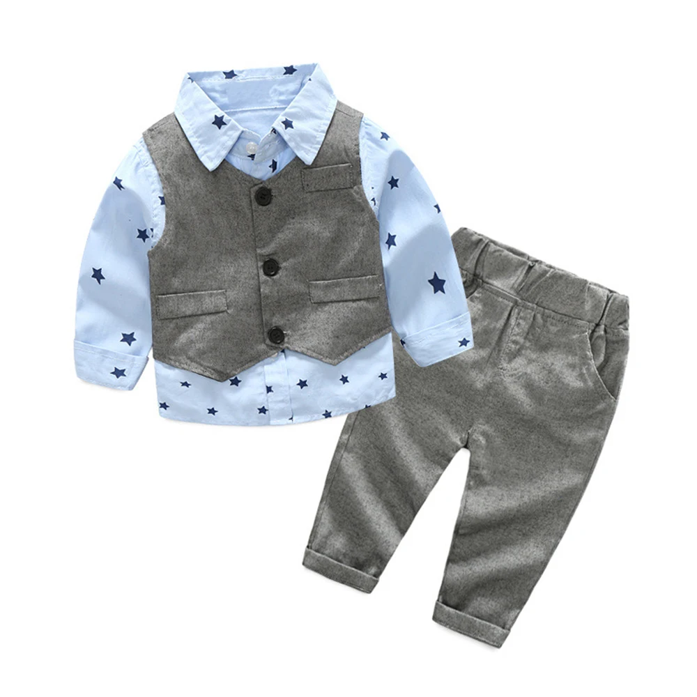 
Mudkingdom Newborn Boy Clothing Sets Toddler Suit With Waistcoat Dressy Baby Boy Clothes 