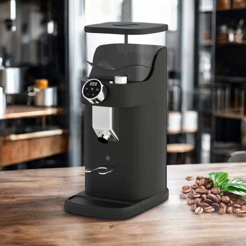 Professional Commercial Flat Burr Coffee Grinder Machine Electric Single Dose Automatic for Beans