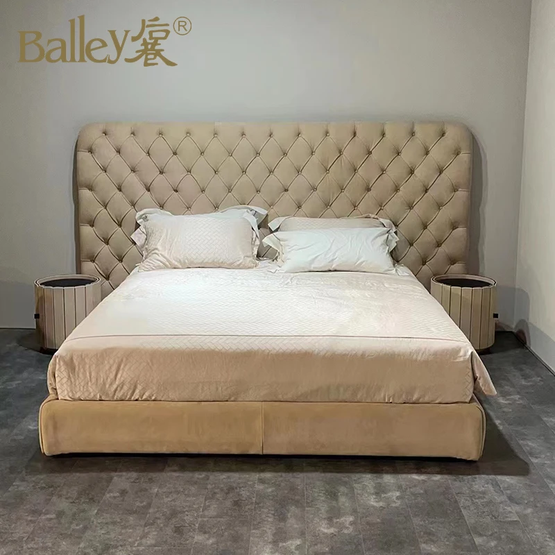 bed for hotel Morden luxury Italian minimalist style commercial furniture for hotel bedroom furniture set