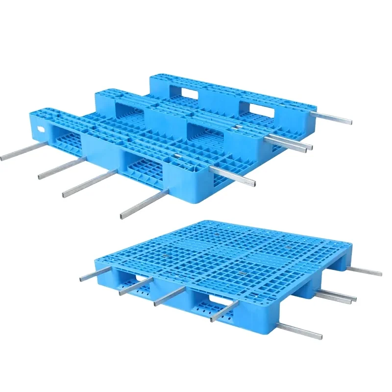 1200x1000x150mm heavy duty 8 steel bars reinforced hdpe large 4 way entry euro plastic pallet