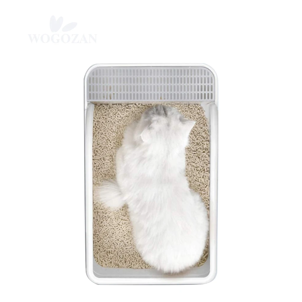 Self-cleaning Cats Train Litter Box Semi-closed Clean Litter Avoid Spilling Large Kitty High quality Sterilization Cat Toilet