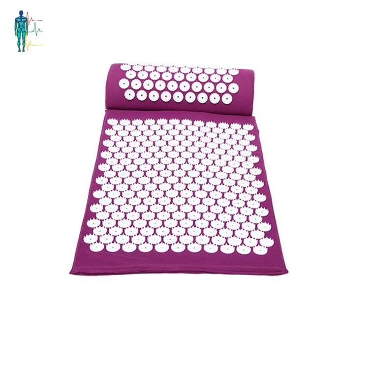 Низкая цена, высококачественный коврик для акупрессуры, массажный коврик для снятия боли в спине, набор ковриков и подушек для акупрессуры