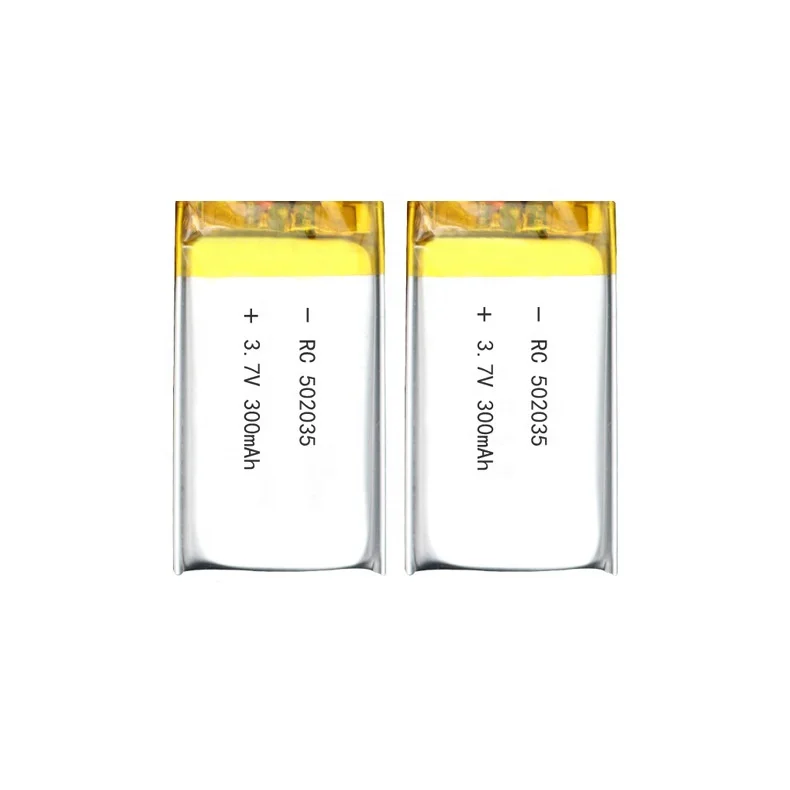 Factory Wholesale 3.7v 300 mah li-polymer battery 502035