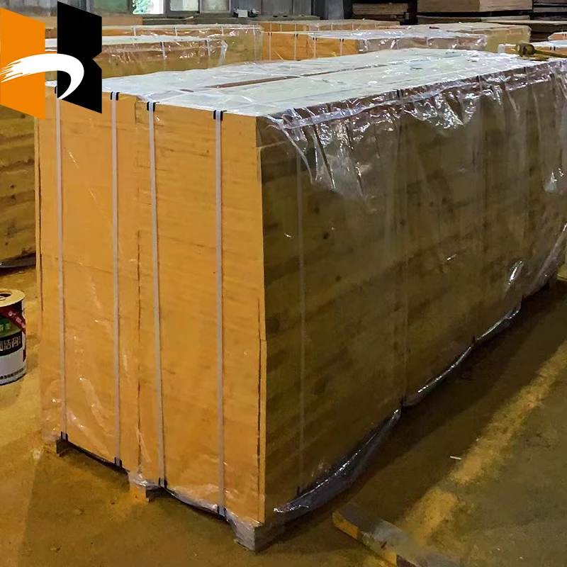 Waterproof Yellow Painting 3 Ply Spruce Fir Shuttering Plywood Formwork Panel