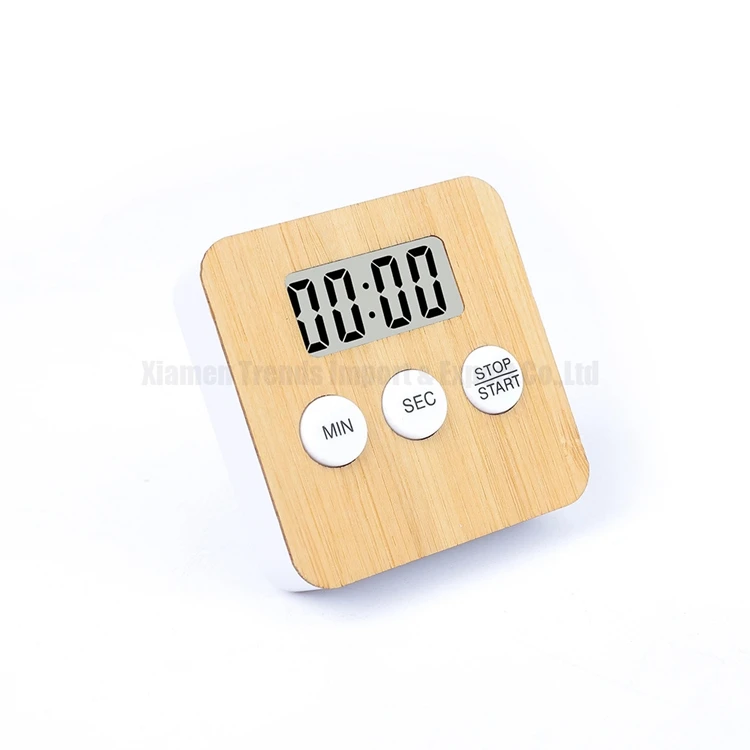 lcd count up down countdown Bamboo electronic digital timer for lab laboratory manufacturer price perfect tea mini tiny