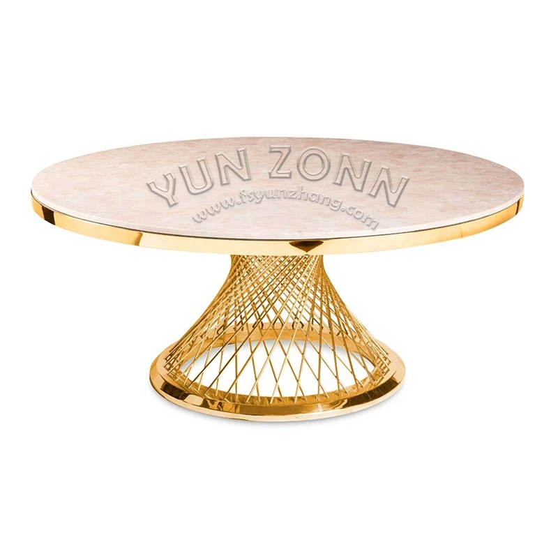 Metal Marble Dining Table Marble Living Room Furniture Home Furniture Modern Stone / Marble Silver Stainless Steel 15-20days