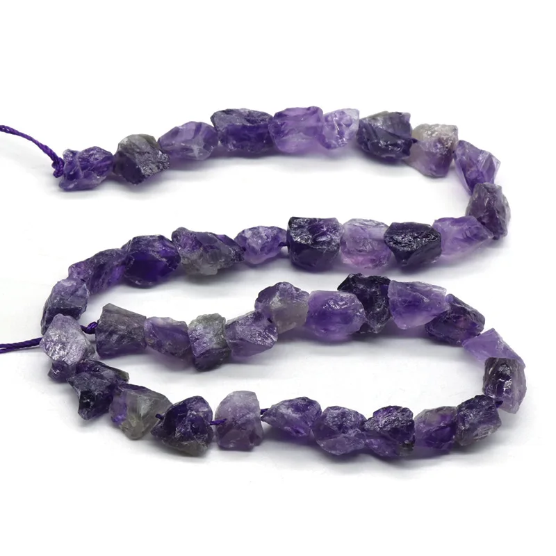 10-12mm Raw Stone Citrine Purple Powder White Crystal Blue Gold Tourmaline Ore Irregular Beading For Jewelry Diy