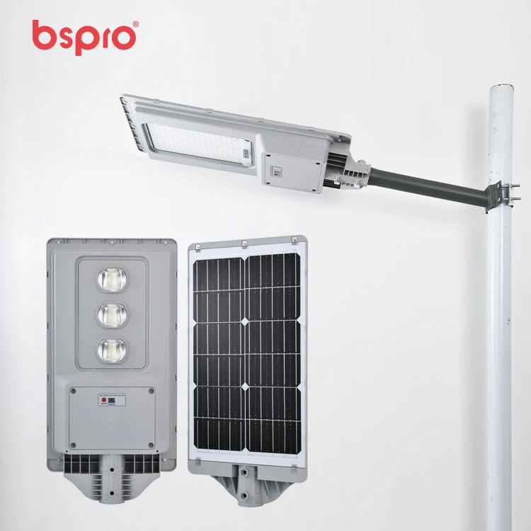 Bspro Китай Оптовая хорошая цена наружный интегрированный все в одном 500 Вт Солнечный светодиодный уличный