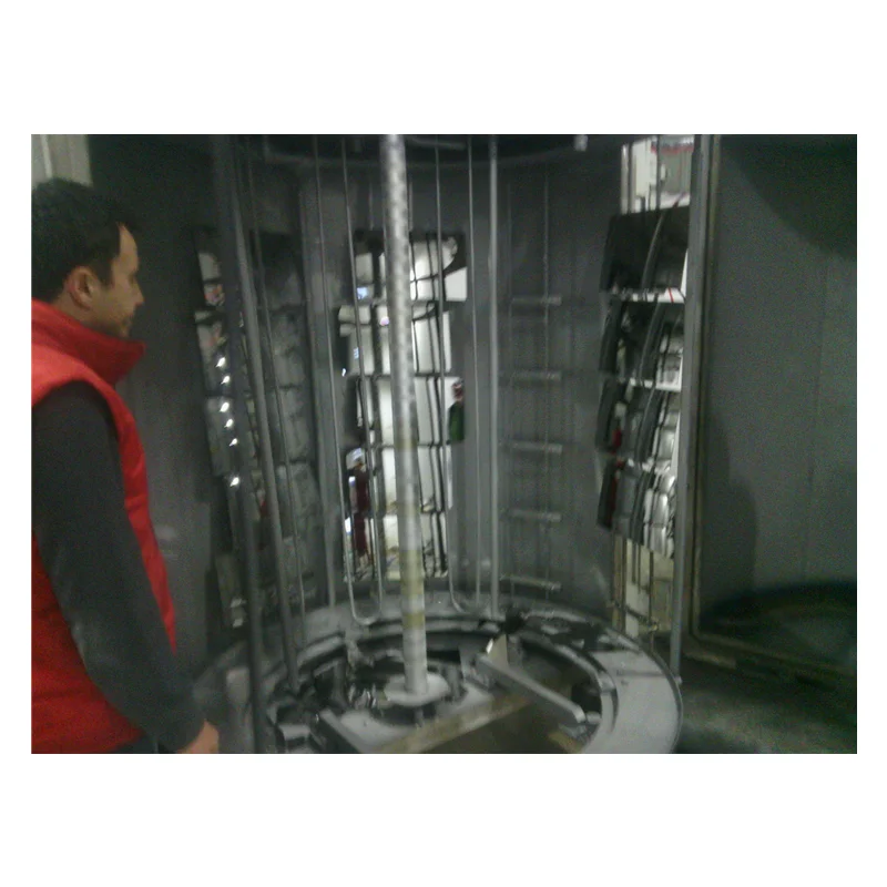 Evaporative mirror coating machine with double chamber