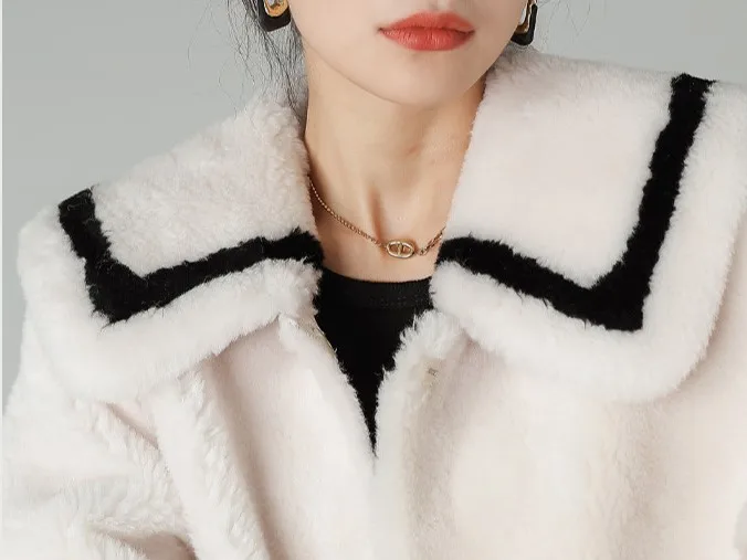 New Hot Sale 100% Short Wool Fur Jacket Winter Women Wool Coat