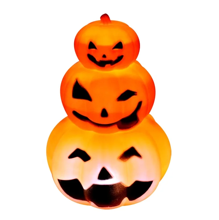 Wholesale Halloween Decorations light up Personalized Blow Mold Style Pumpkin Light pumpkin buckets,Trick or treat basket LED