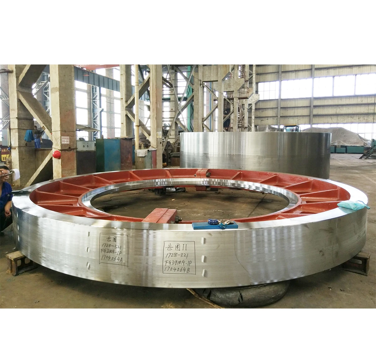 Heavy Duty Customized Cnc Lathe Machining Rotary Casting Steel Ball Mill Kiln Tyre Forging Ring Rolling