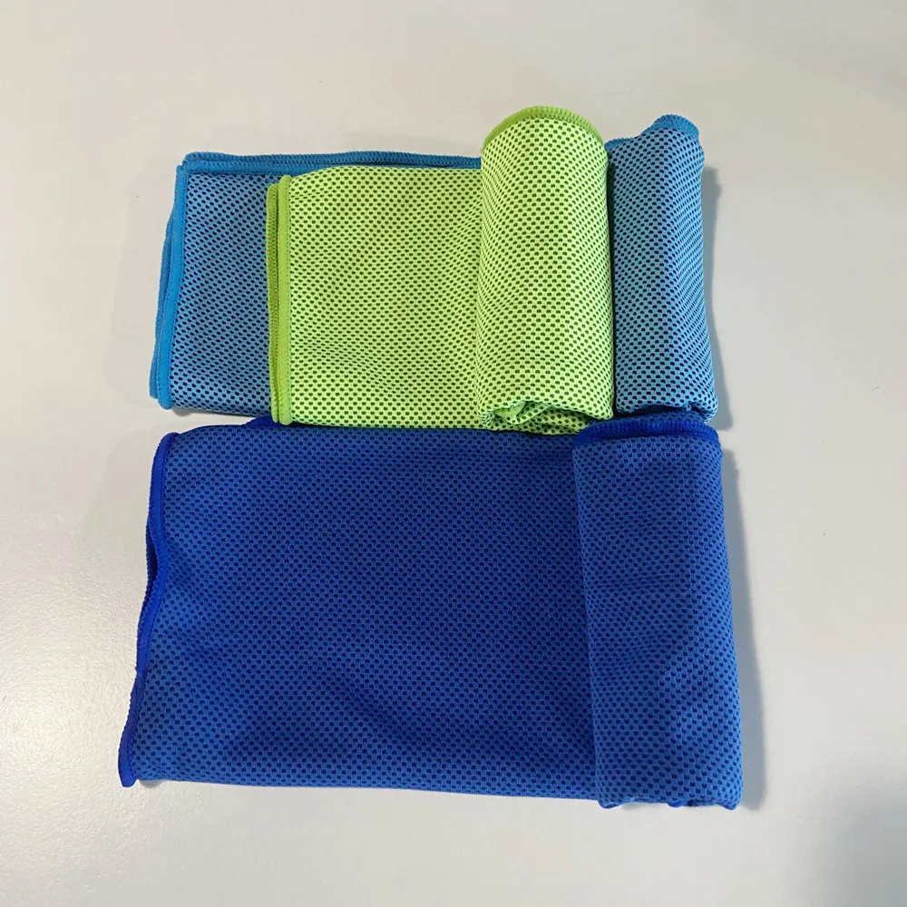 2022 Custom white real cool instant cooling ice sponge towel for sports gym fishing swimming in hot sunshine summer