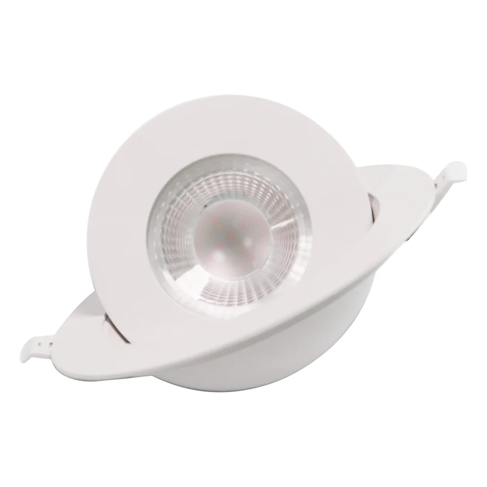 Canless Recess Lighting Adjustable 3 4 6 Inches 9 Watt Selectable 3CCT 5CCT Dimmable Eyeball LED Downlight Gimbal