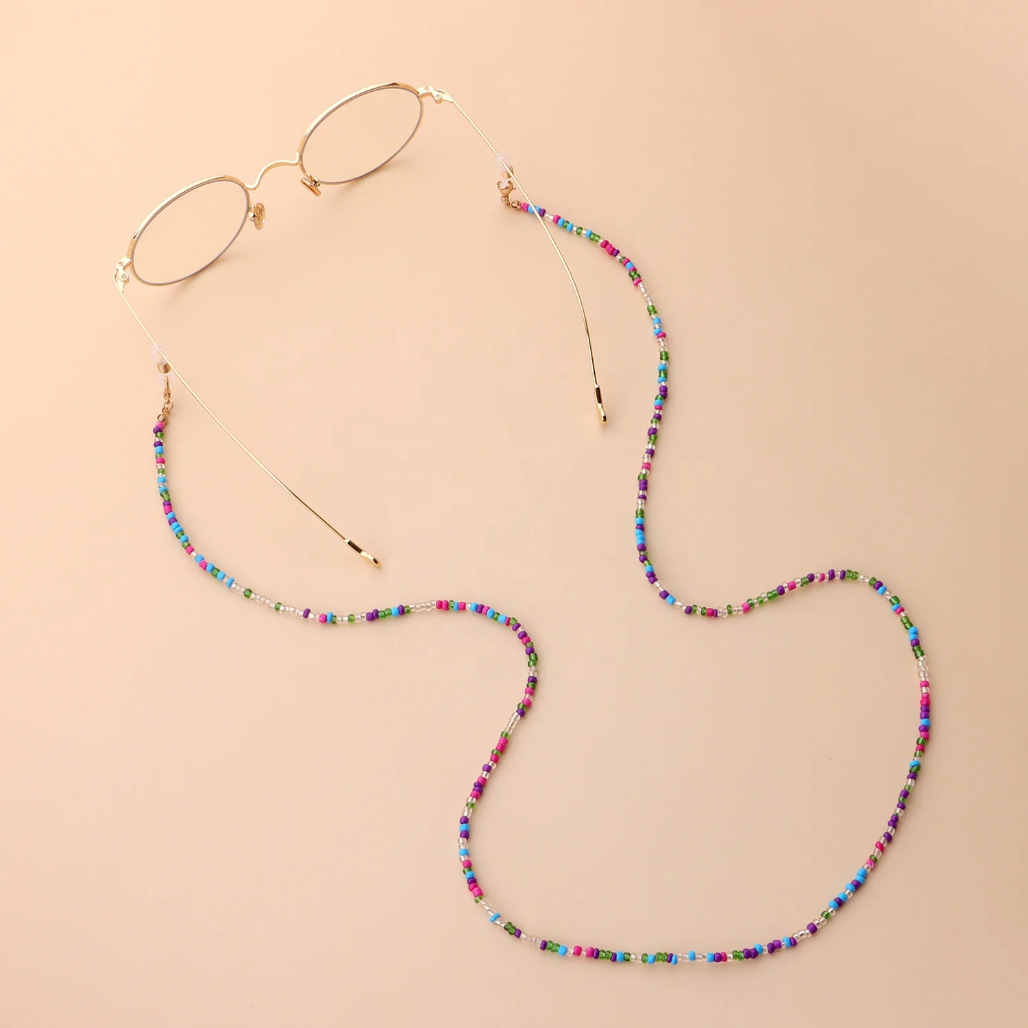 Zuowen Wholesale Glasses Chain Colorful Tassel Beaded Chain For Facemask Eyeglasses