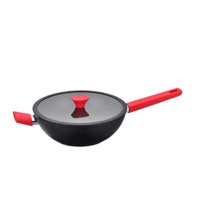 32cm Forged nonstick cooking pan chinese wok pan