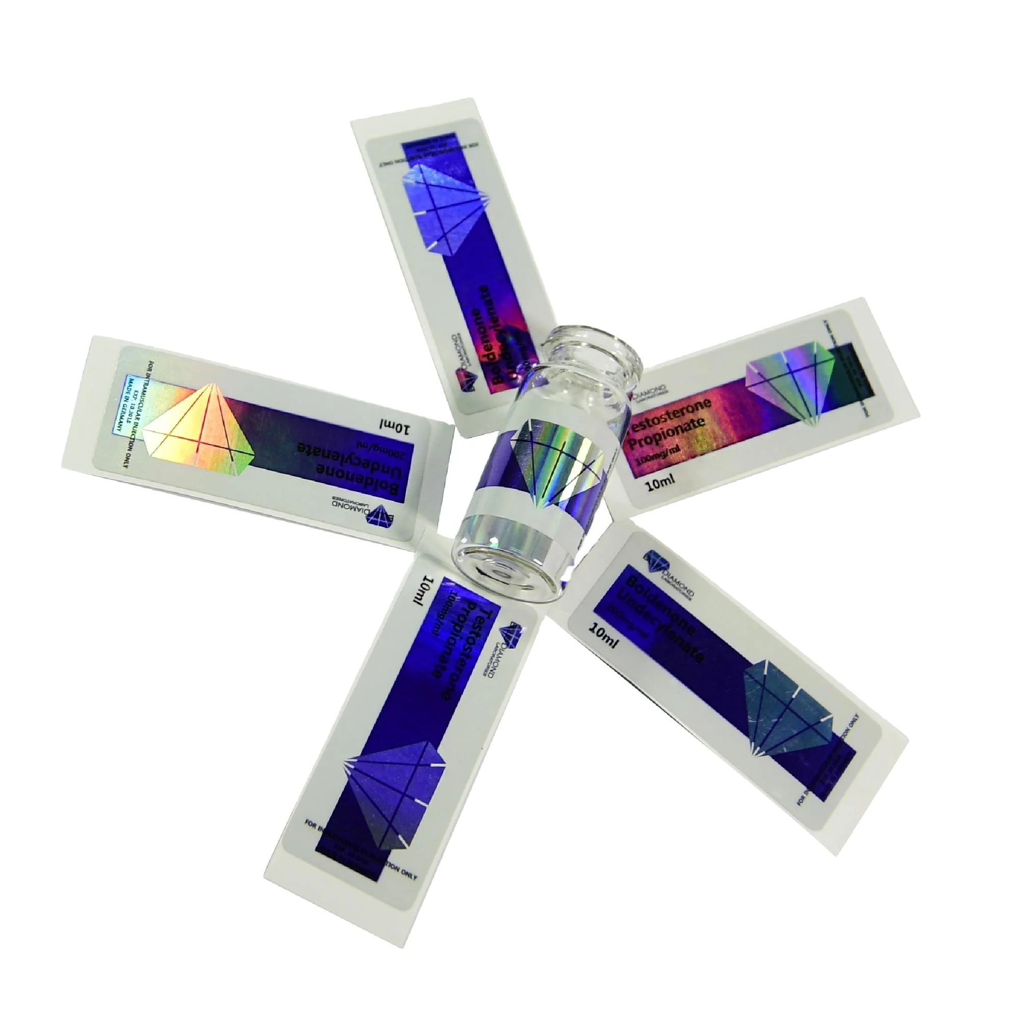 custom size waterproof 10ml vial steroid label for pharmaceutical product