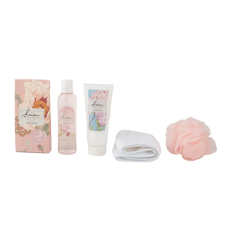 Sponge Salt Shower Gift Tub Shape Luxury Lotion Spa Body Wash Care Bath Set