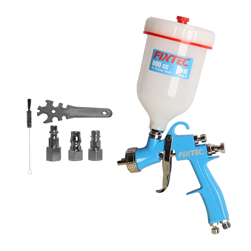 FIXTEC Professional Pneumatic Spray Paint Tool Spray Gun For Car Painting 600ML HVLP Paint Sprayer Machine Electric Spray Gun