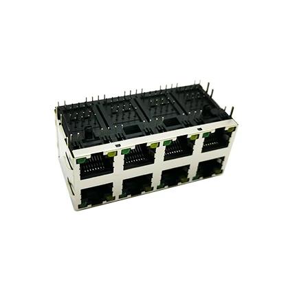 eight Ports Modular Jack  without Magnetic Module 2X4 Rj45 connector