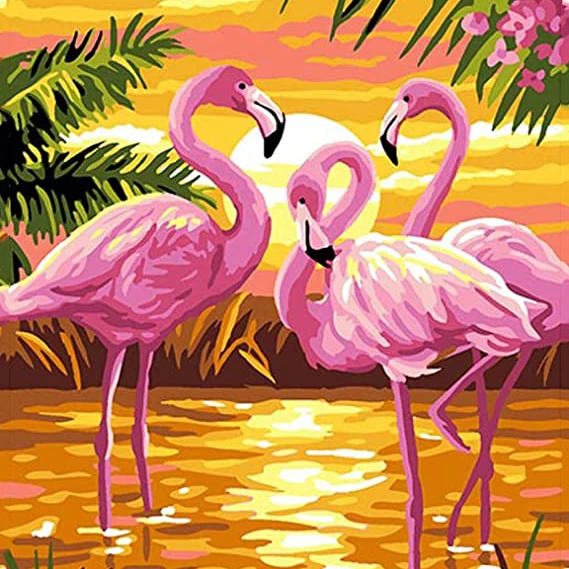 Оптовая продажа Diy украшения дома 5d алмазная живопись мода Премиум Фламинго Алмазный рисунок
