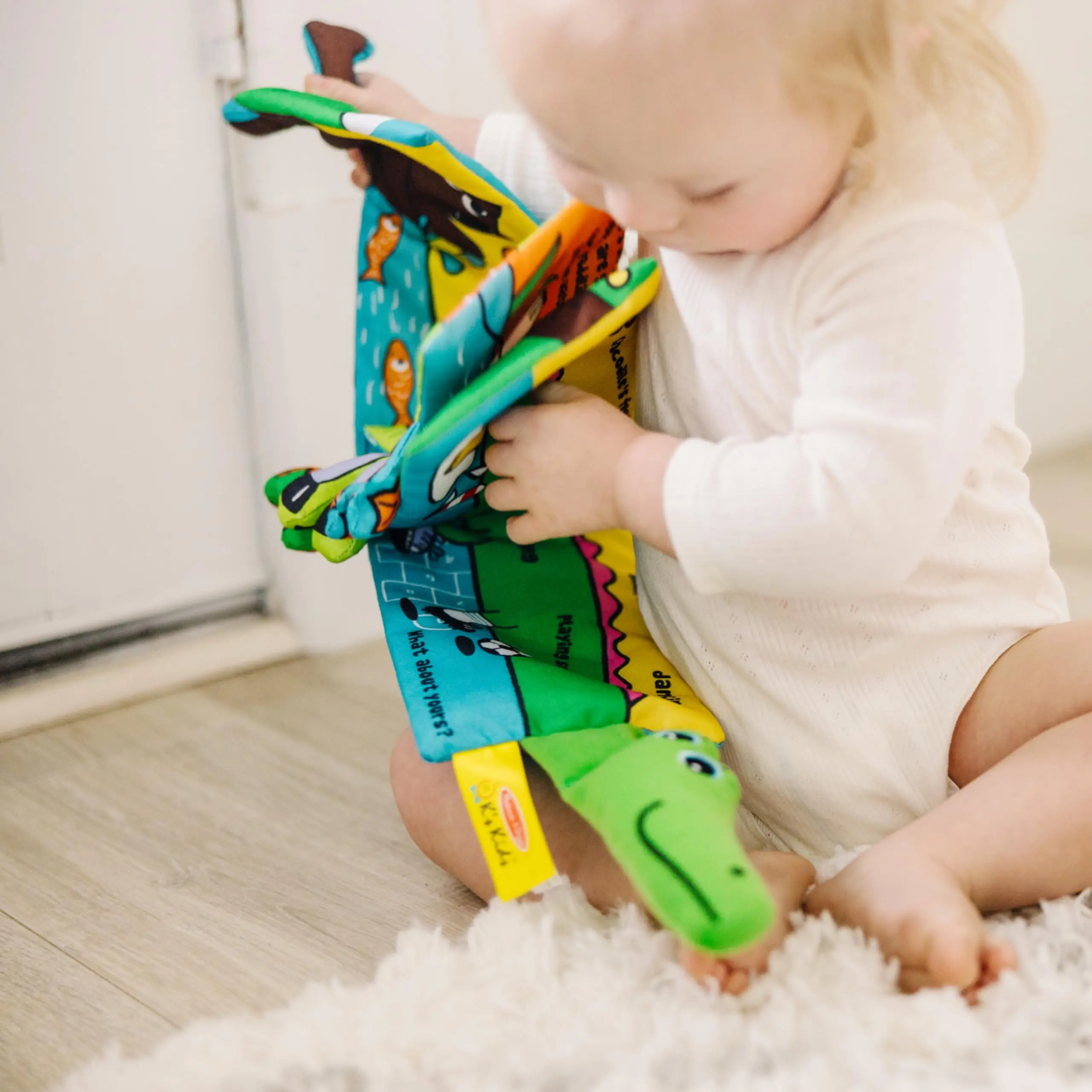 Custom Animal Bath Story Soft Toys Child Kids Children First Year Early Education Cloth Fabric Memory Baby Book 0-18M Whose Feet