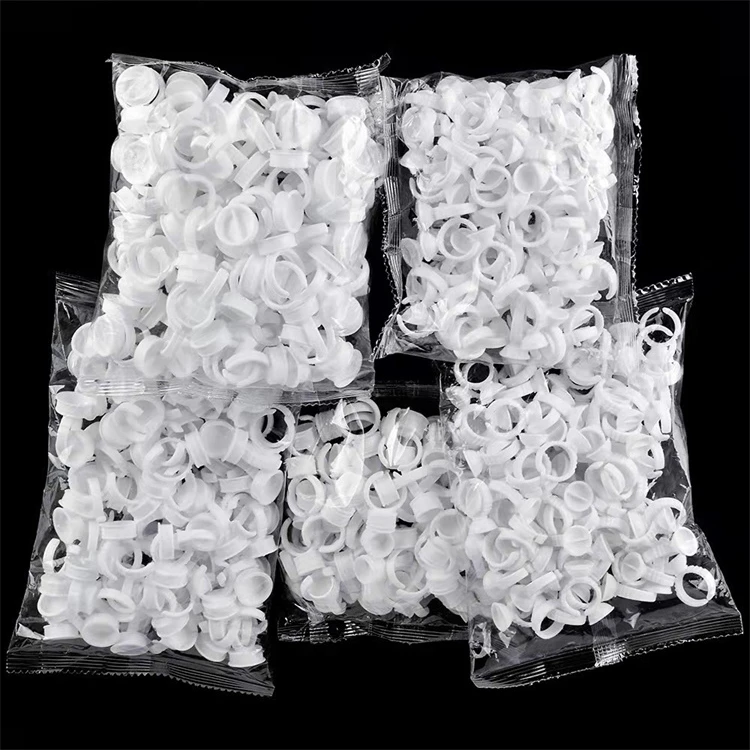 Wholesale 100pcs/bag round and division tattoo ink ring cup white pink blue disposable ink cup