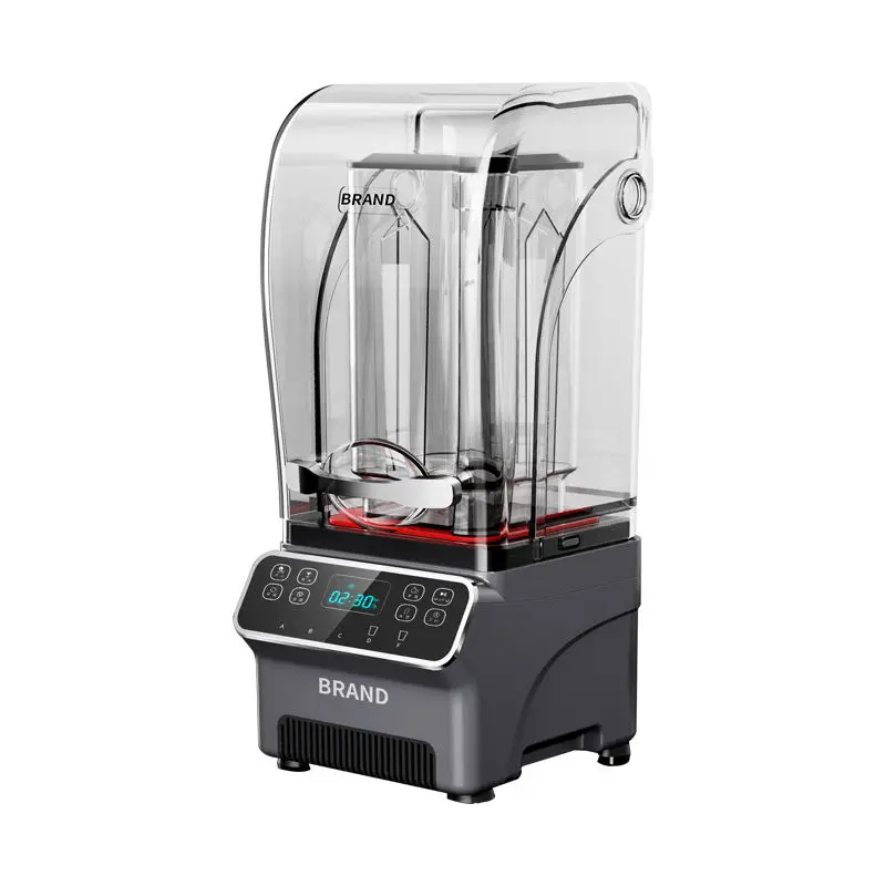 snow cone machine heavy duty ice blender Juice industry silent juicer High-power sound proof cover blender with soundproof cover