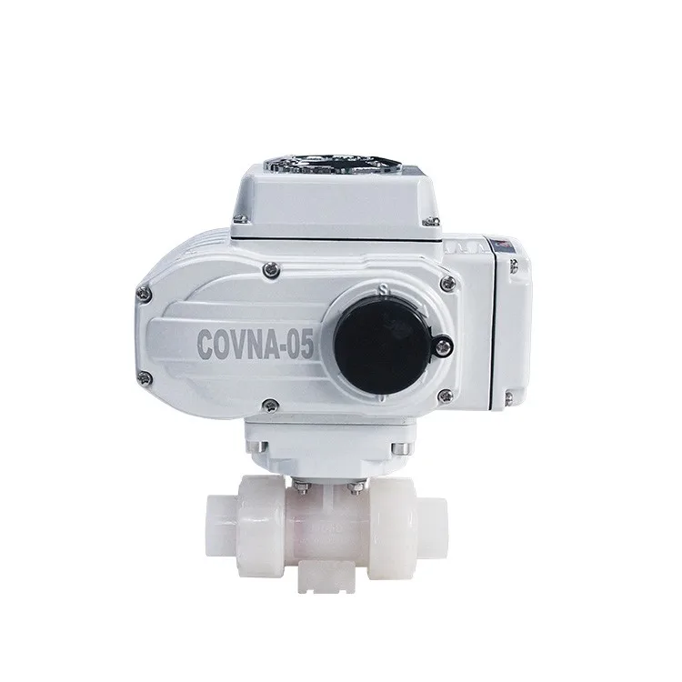 Производители DC24V 12V AC220V 110V DN15 1/2 'стыковая сварка устойчивые к кислоте пластиковые электрическим приводом шаровой клапан