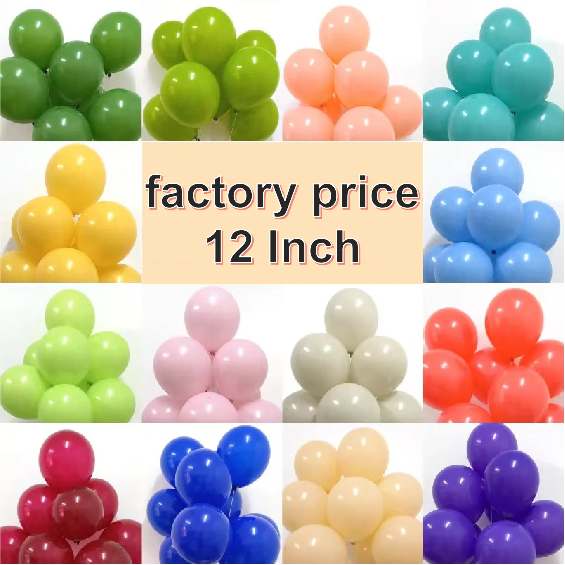 Helium Wedding Matt Standard Color Party Wholesale Balloons 12 Inch Factory Price Decorations Manufacture Latex Balloon Arch